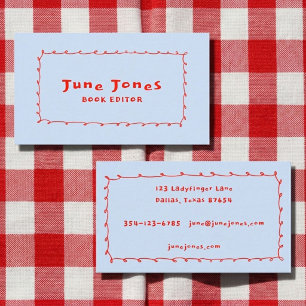 Scribbled Pencil Loops Doodle Handmade Whimsical  Business Card