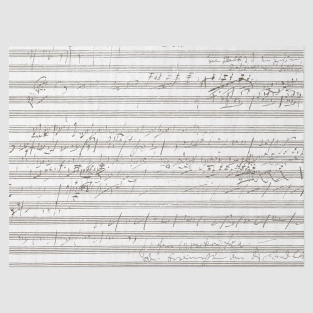 Scribbled Sheet Music Scratched Vintage Song Sepia (Front)