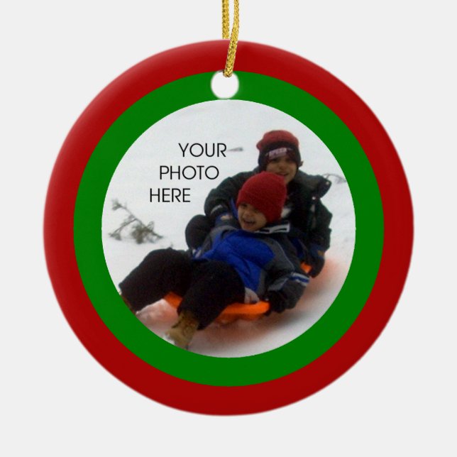 Scribbleprint Christmas Ceramic Ornament (Front)
