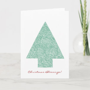 Scribbleprint Christmas Tree Holiday Card