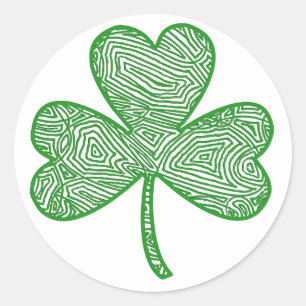 Scribbleprint Clover Classic Round Sticker