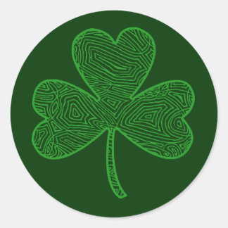 Scribbleprint Clover Classic Round Sticker