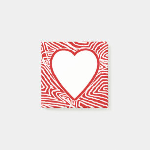 Scribbleprint Heart Post-it Notes