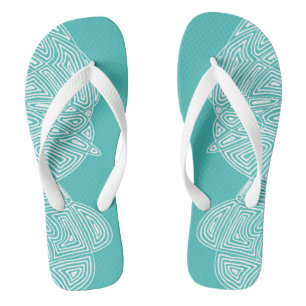 Scribbleprint Waves Flip Flops