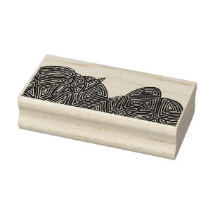 Scribbleprint Waves Rubber Stamp