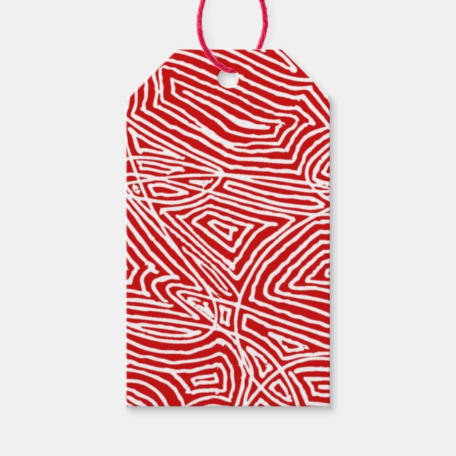 Scribbleprints Red Gift Tags (Front)