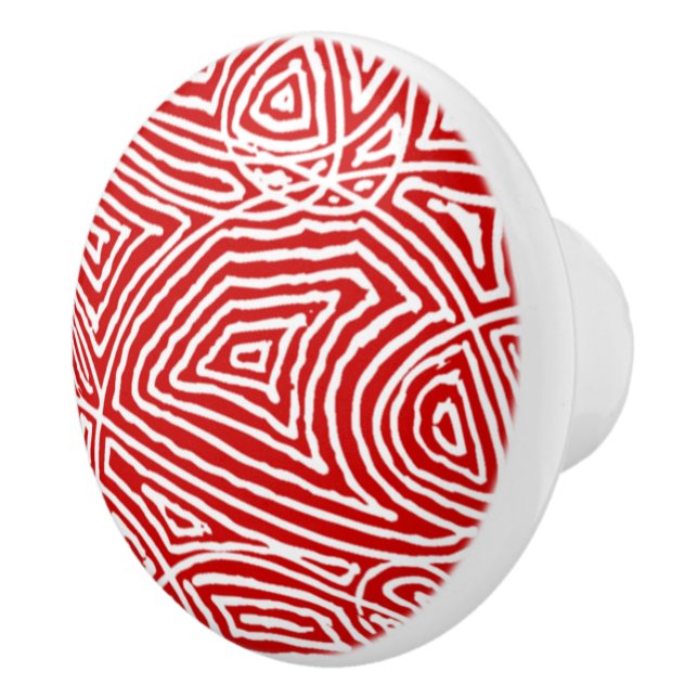 Scribbleprints Red Pattern 2 Knob (Right)