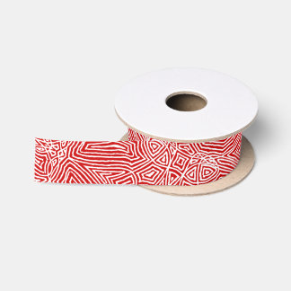 Scribbleprints Red Ribbon (Seamless) Satin Ribbon
