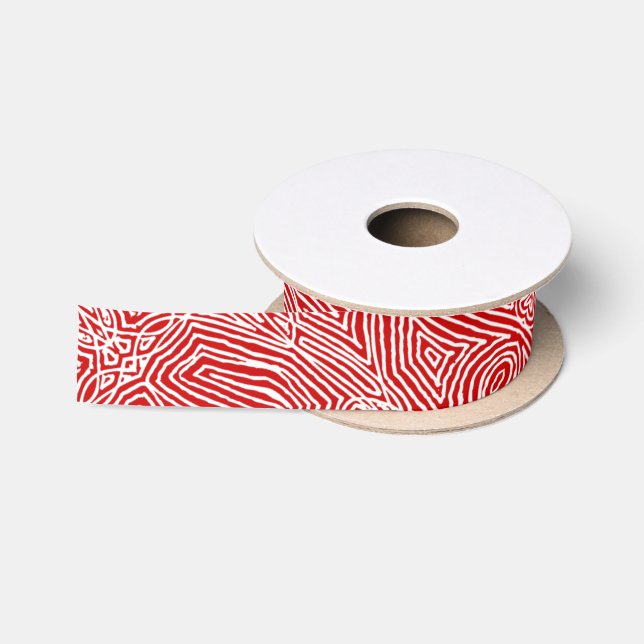 Scribbleprints Red Ribbon (Seamless) Satin Ribbon (Spool)