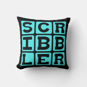 Scribbler, Cartoonist or Artist Throw Pillow