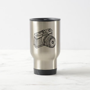 Scribbles Camera Travel/Commuter Mug