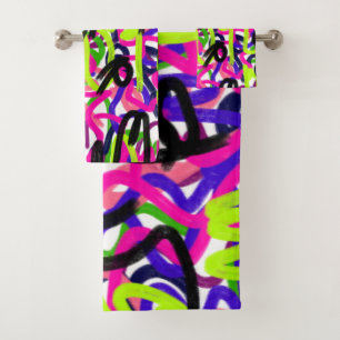 Scribbles in Colors  Bath Towel Set