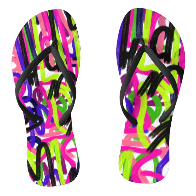 Scribbles in Colours  Flip Flops (Footbed)