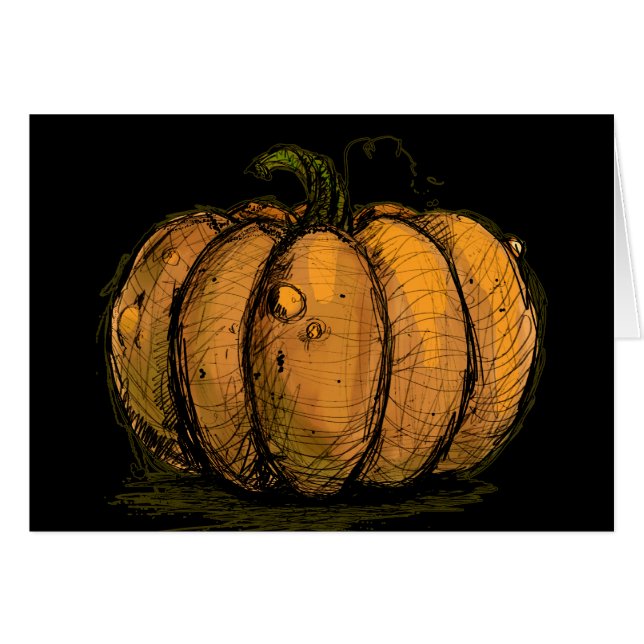 Scribbly Ink Pumpkin (Front Horizontal)