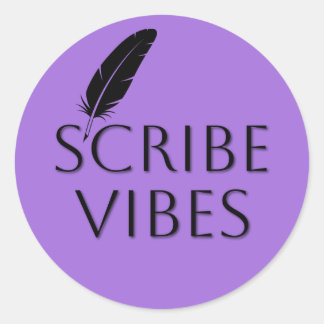 Scribe Vibes Author Writer Poet  Classic Round Sticker