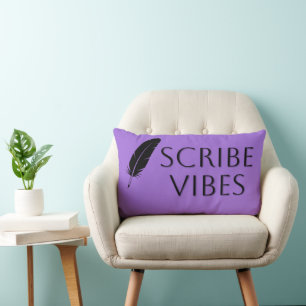 Scribe Vibes Author Writer Poet Lumbar Pillow