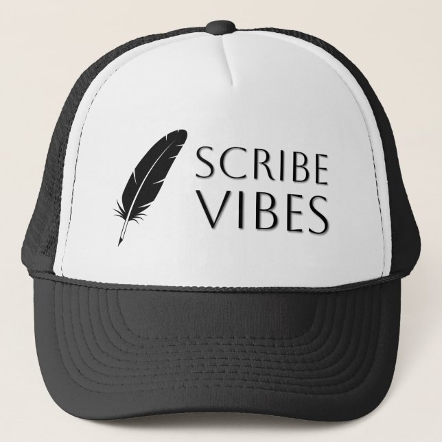 Scribe Vibes Author Writer Poet  Trucker Hat (Front)