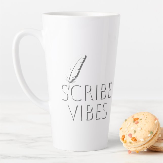 Scribe Vibes Writers Authors Poets Latte Mug (In Situ)