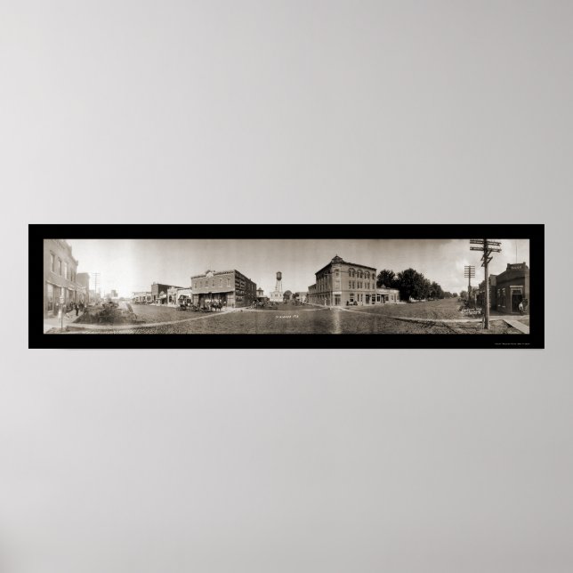 Scribner NE Panoramic Photo 1908 Poster (Front)