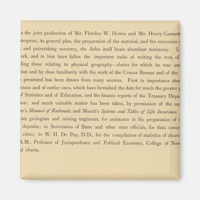 Scribner's statistical atlas magnet (Front)