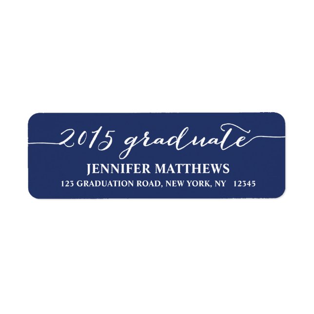 Script 2015 | Graduation Return Address Label (Front)