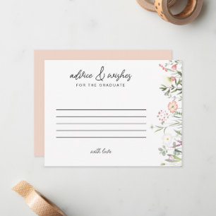 Script Advice & Wishes Graduate Wildflower  Card
