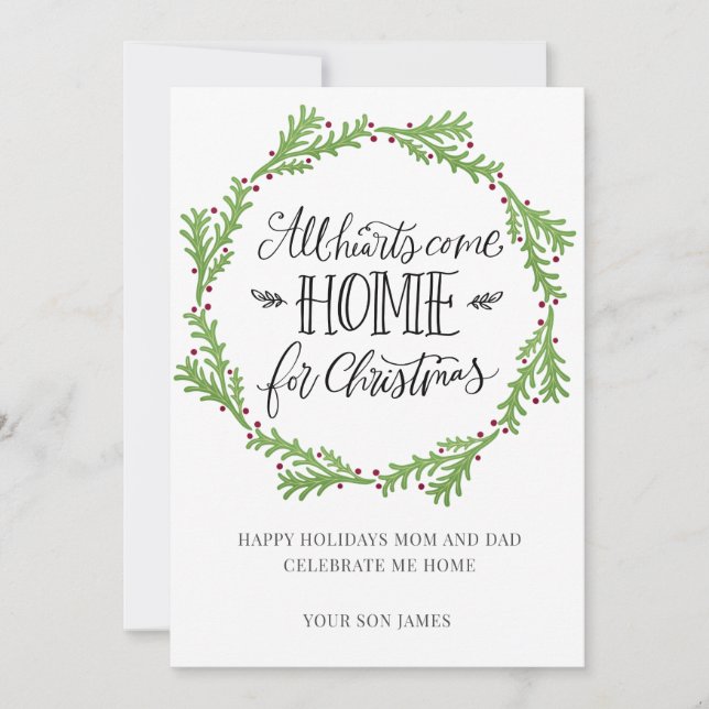 Script All Hearts Come Home For Christmas (Front)