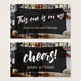 Script avec photo de bar, billets de boisson pour