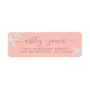 Script Beach Starfish Mariage rose Adresse de reto