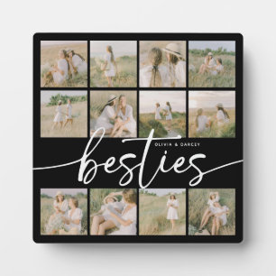 Script Besties Photo Collage Personalized Plaque