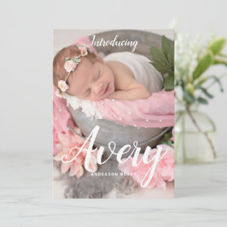 Script Birth Announcement for Baby Girl