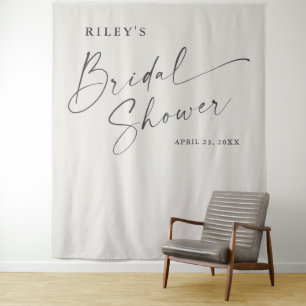Script Boho Bridal Shower Photo Booth Backdrop Tapestry