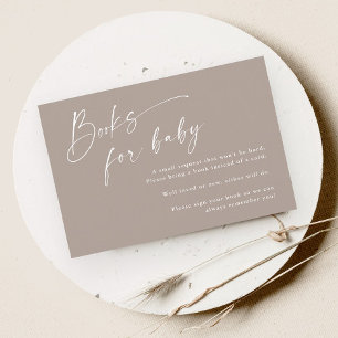 Script Books for Baby Neutral Baby Shower Enclosure Card