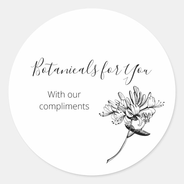 Script botanique moderne et Sticker à sucettes de  (Devant)