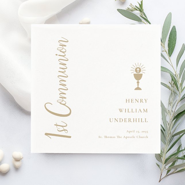Script Boys 1st Communion  Napkin (Creator Uploaded)
