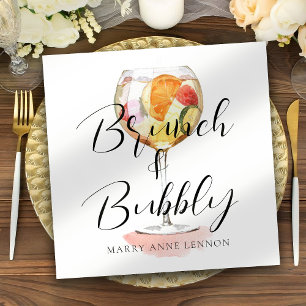 Script Bridal Brunch Cocktail Napkins