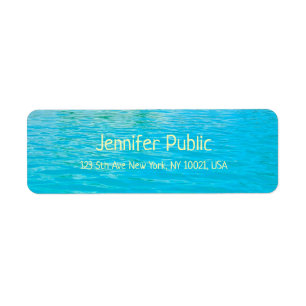 Script calligraphié Modèle Blue Green Sea Eau