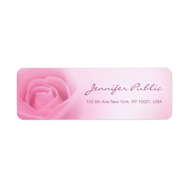 Script calligraphié Modèle rose rose moderne (Devant)