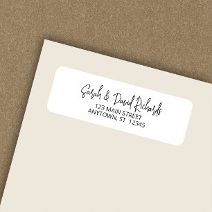 Script calligraphique moderne White Adresse de ret