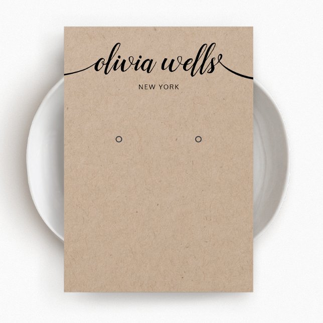 Script Calligraphy Kraft Earring Display Card (Creator Uploaded)