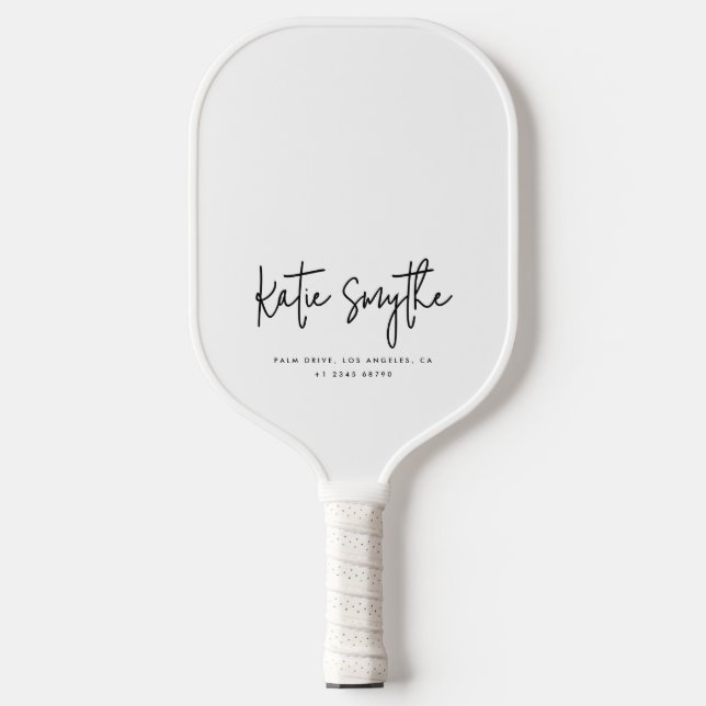 Script Calligraphy Minimalist Chic Personalized Pickleball Paddle (Front)