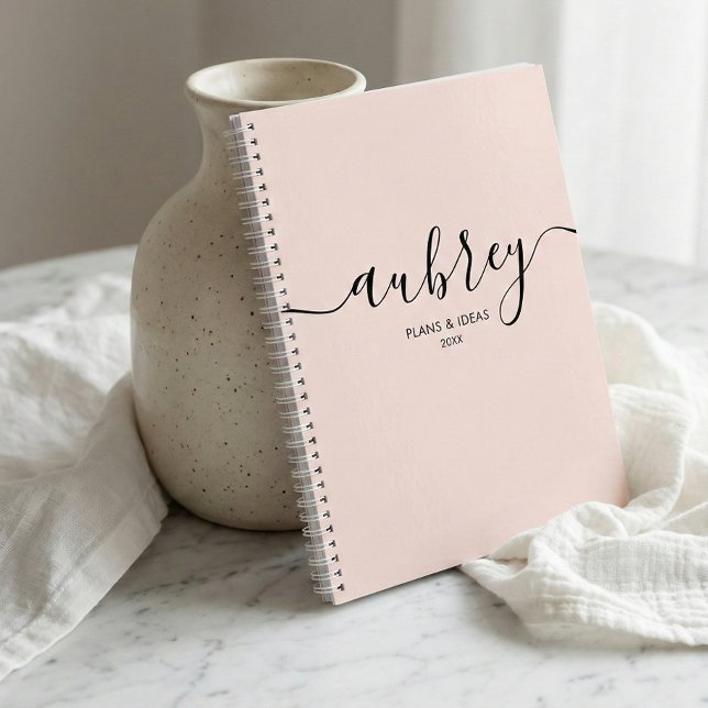 Script Calligraphy Modern Blush Pink Planner (Creator Uploaded)