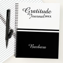Script Calligraphy Name And Year Gratitude Journal
