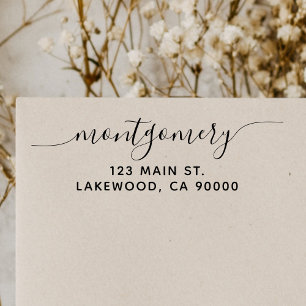 Script Calligraphy Return Address Self-inkin Self-inking Stamp