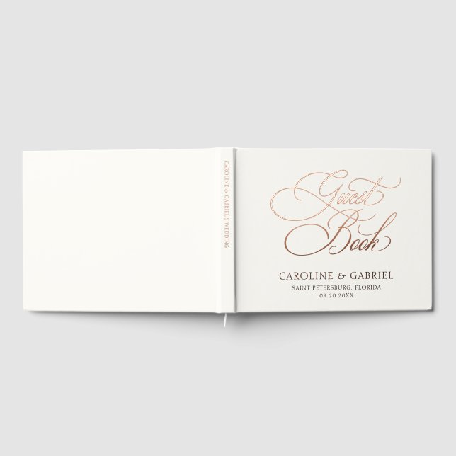 Script Calligraphy Wedding Guest Book (Full)