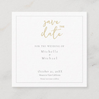 Script Calligraphy Wedding Modern Save the Date Enclosure Card
