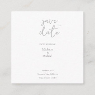 Script Calligraphy Wedding Modern Save the Date Enclosure Card