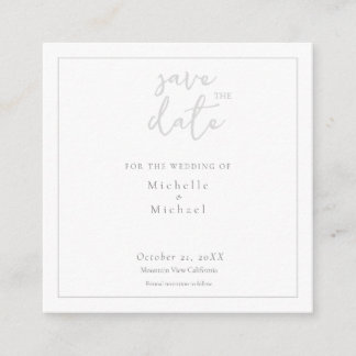 Script Calligraphy Wedding Modern Save the Date Enclosure Card