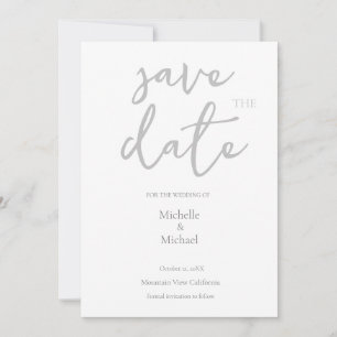 Script Calligraphy Wedding Modern Save the Date Invitation