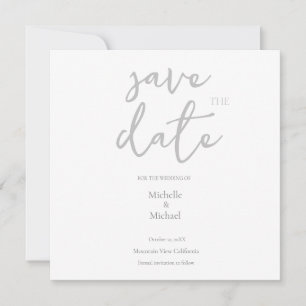 Script Calligraphy Wedding Modern Save the Date Thank You Card